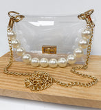 Pearls & Gameday Clear bag