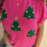 Pink Christmas Top