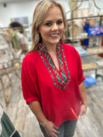 Merry & Plaid Top