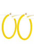 Large Yellow Hoop Earrings