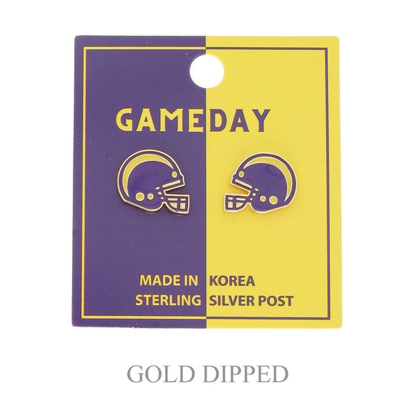 Game Day Helmet Stud Earrings