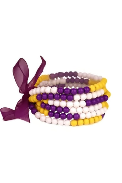 Multi strand bead bracelet set