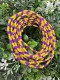 Purple & Gold Beaded Bracelet Set