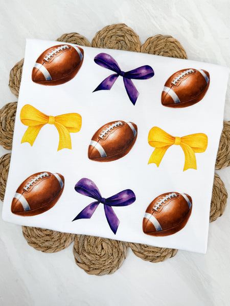 Football & Bows Tee