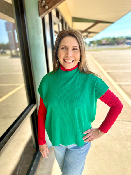 Cheerful Turtleneck Top