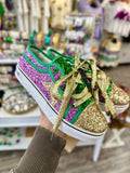 Mardi Gras Glitter Star Sneakers