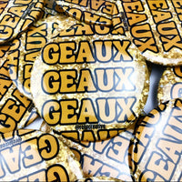 Geaux Black & Gold Game Day Button