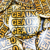 Geaux Black & Gold Game Day Button