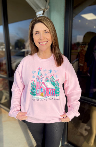 O Come Let Us Adore Him Sweatshirt