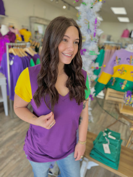 Mardi Gras V-Neck