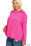 Simply Ribbed Round Neck Top