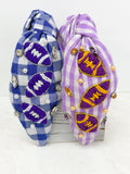 Gingham Game Day Headband