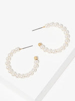 Small Pearl Hoops