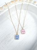 Floral Square Mama Necklace