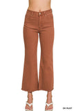 Denim Raw Hem Straight Leg