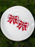 Football Bow Earrings