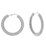 Rhinestone Hoop Earrings