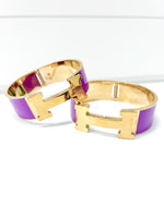 Purple Hinged Cuff Bracelet