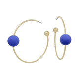 Color Ball Hoop Earrings