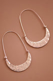 Hammered Metal Hoop Earring