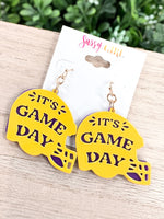 Game Day Layered Helmet Earrings