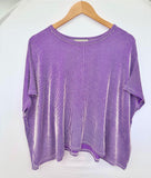 Boxy Stripe Ribbed Short Sleeve Top