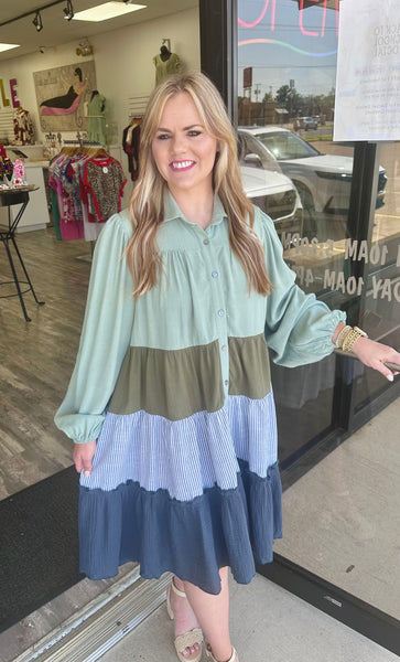 Blocked Off Dress