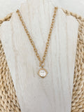 Hammered Cross Coin Necklace