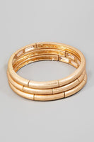 Worn Metallic Bangle Set