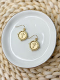 Cross Coin Earrings