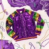 Mardi Gras Sequin Bomber Jacket