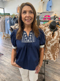 Navy Baby Top