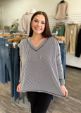 Simply Ribbed V-Neck Top