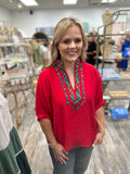 Merry & Plaid Top