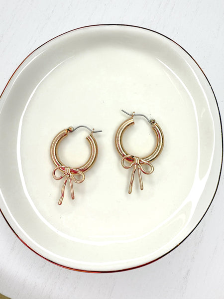 Worn Bow Hoops