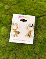 Football Charm Hoops