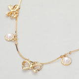 Pearls & Bows Charm Necklace