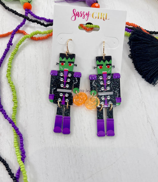 Frankenstein Dangle Earrings
