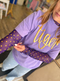 Game Day Polka Dot Mesh Top