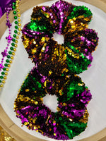 Mardi Gras Sequin Scrunchie