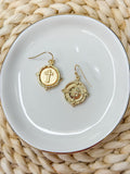 Cross Coin Earrings