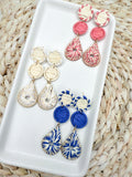 Woven Raffia Teardrop Earrings