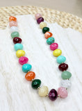 Colorful Pebble Beaded Necklace