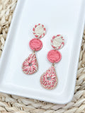 Woven Raffia Teardrop Earrings