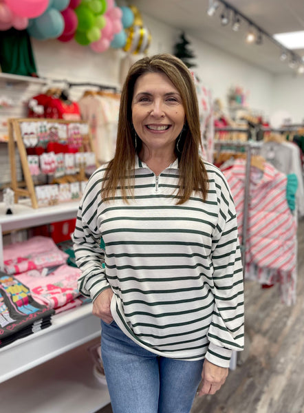 Evergreen Stripe Top