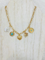 Golden Goddess Charm Necklace