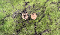 Gold Tiger Stud Earrings