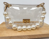 Pearls & Gameday Clear bag