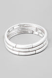 Worn Metallic Bangle Set