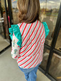Candy Stripe Puffer Vest